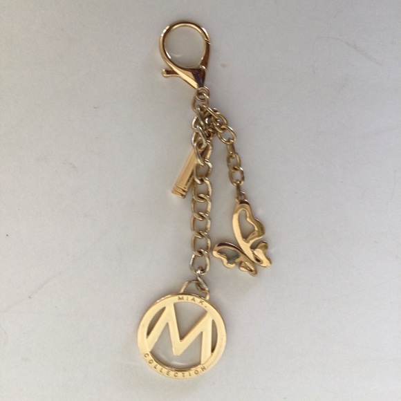 MIA K COLLECTION GOLDTONE BAG CHARM KEYCHAIN - Picture 6 of 8